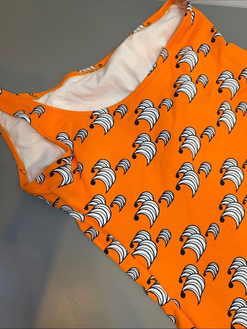 ODYSSEYTEN ORANGE ONE SHOULDER SWIMSUIT LARGE